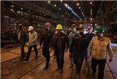 دیدار معاون منابع انسانی و امور اجتماعی با کارکنان کارگاه ذوب و ریخته گری بخش فولادسازی