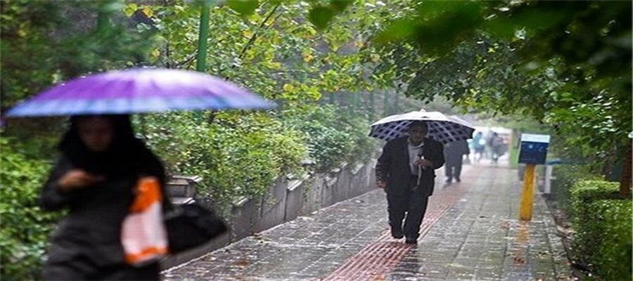 رگبار پراکنده در نقاط مختلف کشور