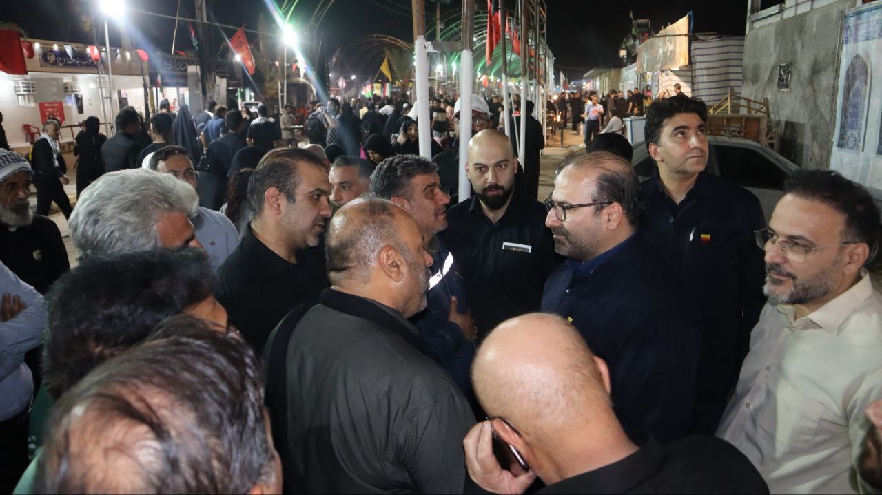 بازدید مدیرعامل فولاد خوزستان از موکب شهدای فولاد در پایانه مرزی چذابه