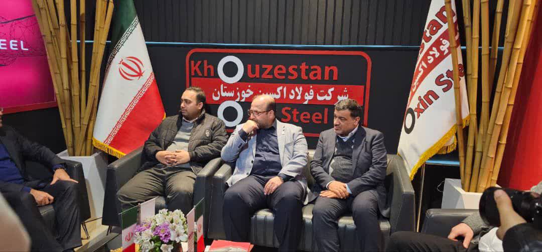 حضور مدیرعامل شرکت فولاد خوزستان در غرفه شرکت فولاد اکسین خوزستان در نمایشگاه ملی فولاد ایران