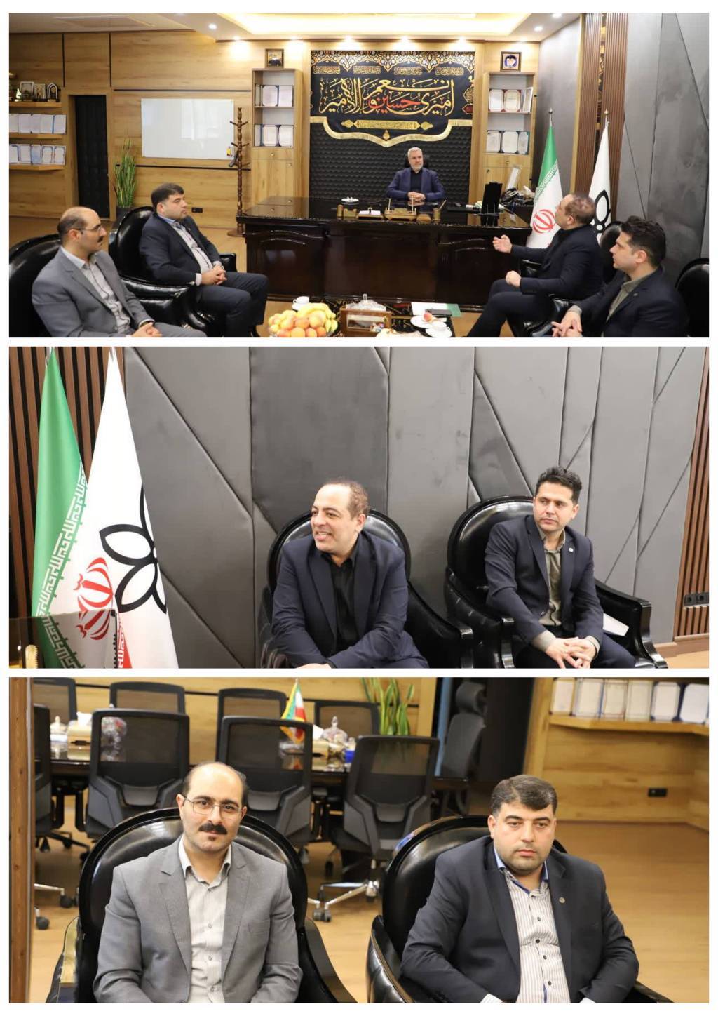 نشست همکاری معاون اعتباری پست بانک غرب تهران و شهردار گلستان رباط کریم